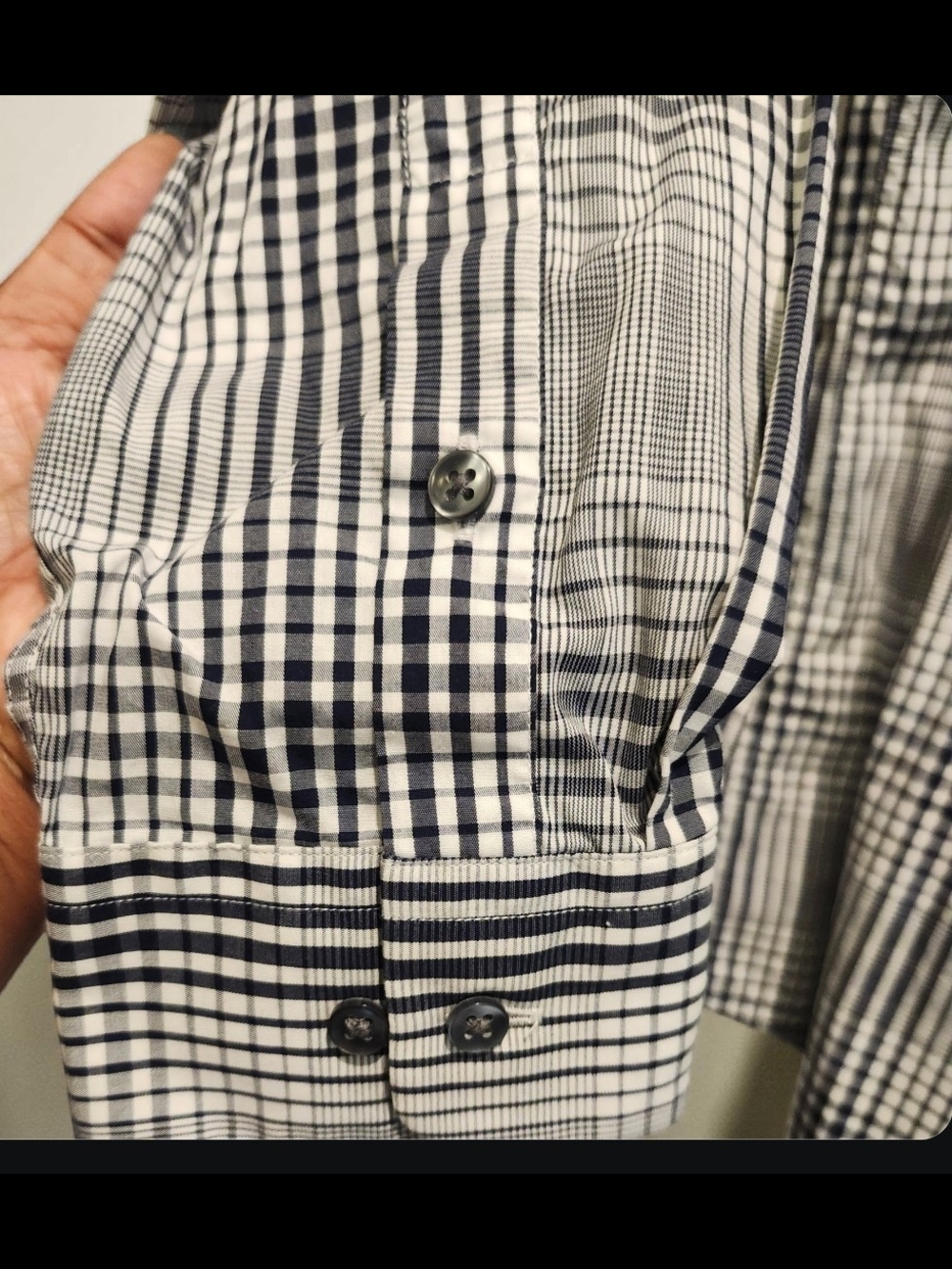 Bar III Black & White Plaid Button-Down Shirt - Picture 5 of 8
